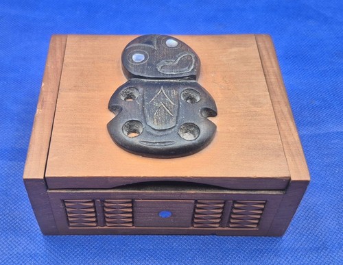 Mid century wood lidded - mid-century,